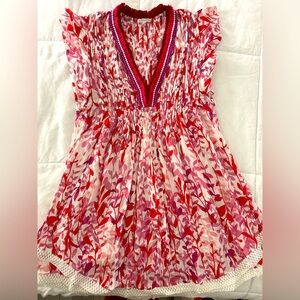 Poupette St Barth beach dress, fringed collar.